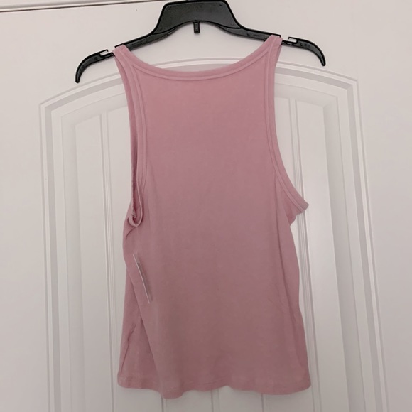 NEW AE HIGH Ribbed TANK TOP Dusty Rose Pink - Picture 4 of 8